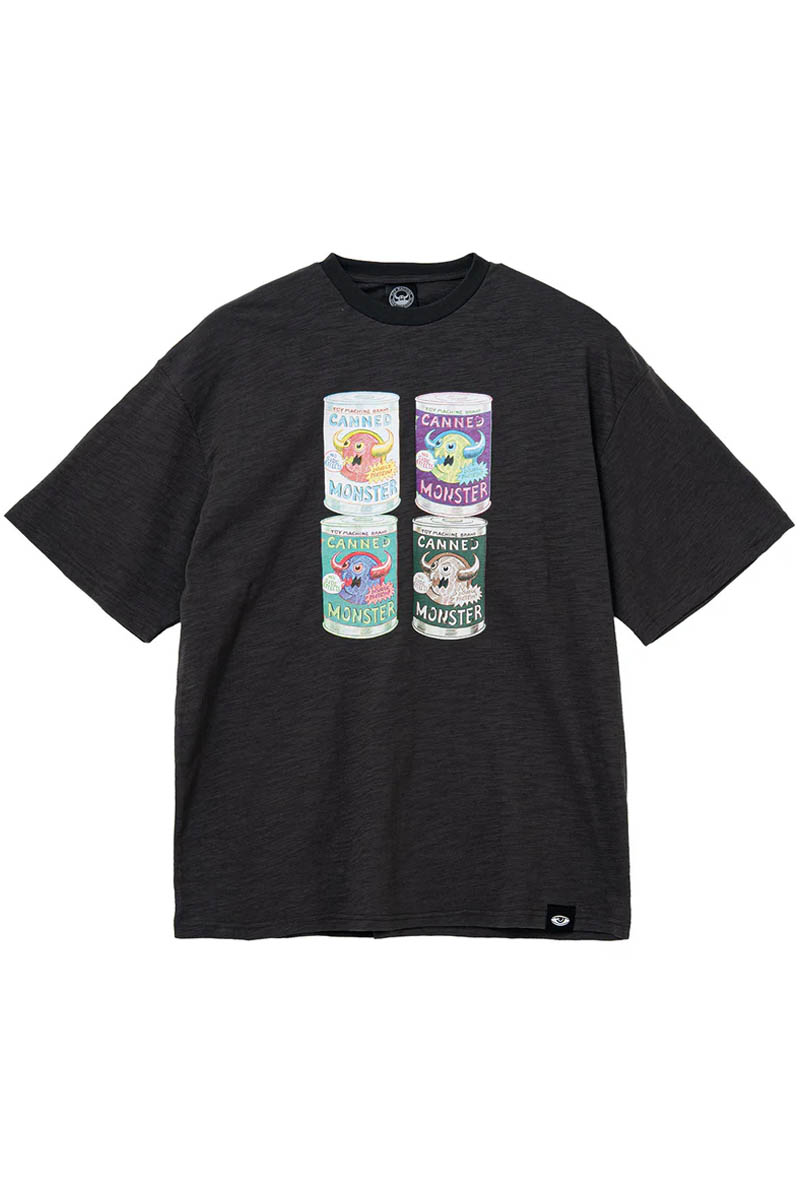 TOY MACHINE (トイ・マシーン) CANNED MONSTER SLUB YARN SS TEE - Black