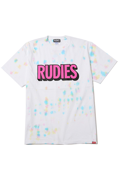 RUDIE'S SOLID PHAT VIRUS DYED-T WHITE/PINK