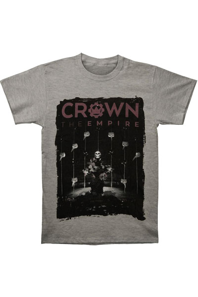 CROWN THE EMPIRE Masks Album Art Grey - T-Shirt