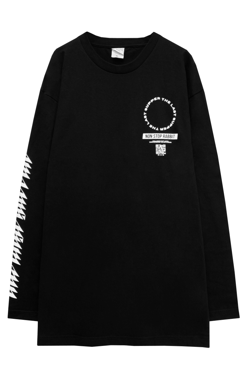 Non Stop Rabbit×GEKIROCK CLOTHING コラボ・ロンT WHITE