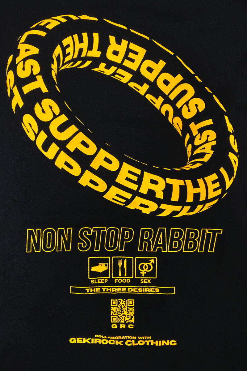 Non Stop Rabbit×GEKIROCK CLOTHING コラボ・ロンT YELLOW