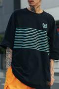 Subciety (サブサエティ) WIDE BORDER TEE BLACK