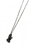 Subciety METAL NECKLACE-PRAYING HANDS- BLK