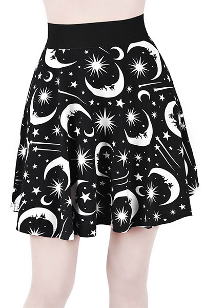 KILL STAR CLOTHING Under The Stars Skater Skirt