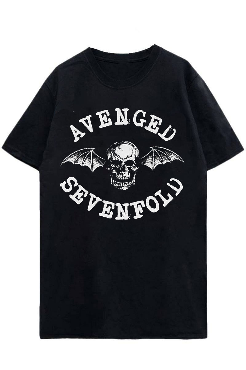 AVENGED SEVENFOLD UNISEX T-SHIRT: CLASSIC DEATH BAT