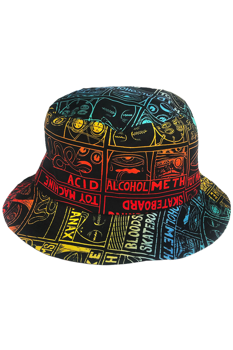 TOY MACHINE BUCKET HAT BLACK