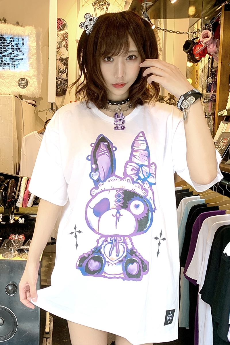HYPER CORE　PINK MAID RABBIT Tシャツ　WHITE