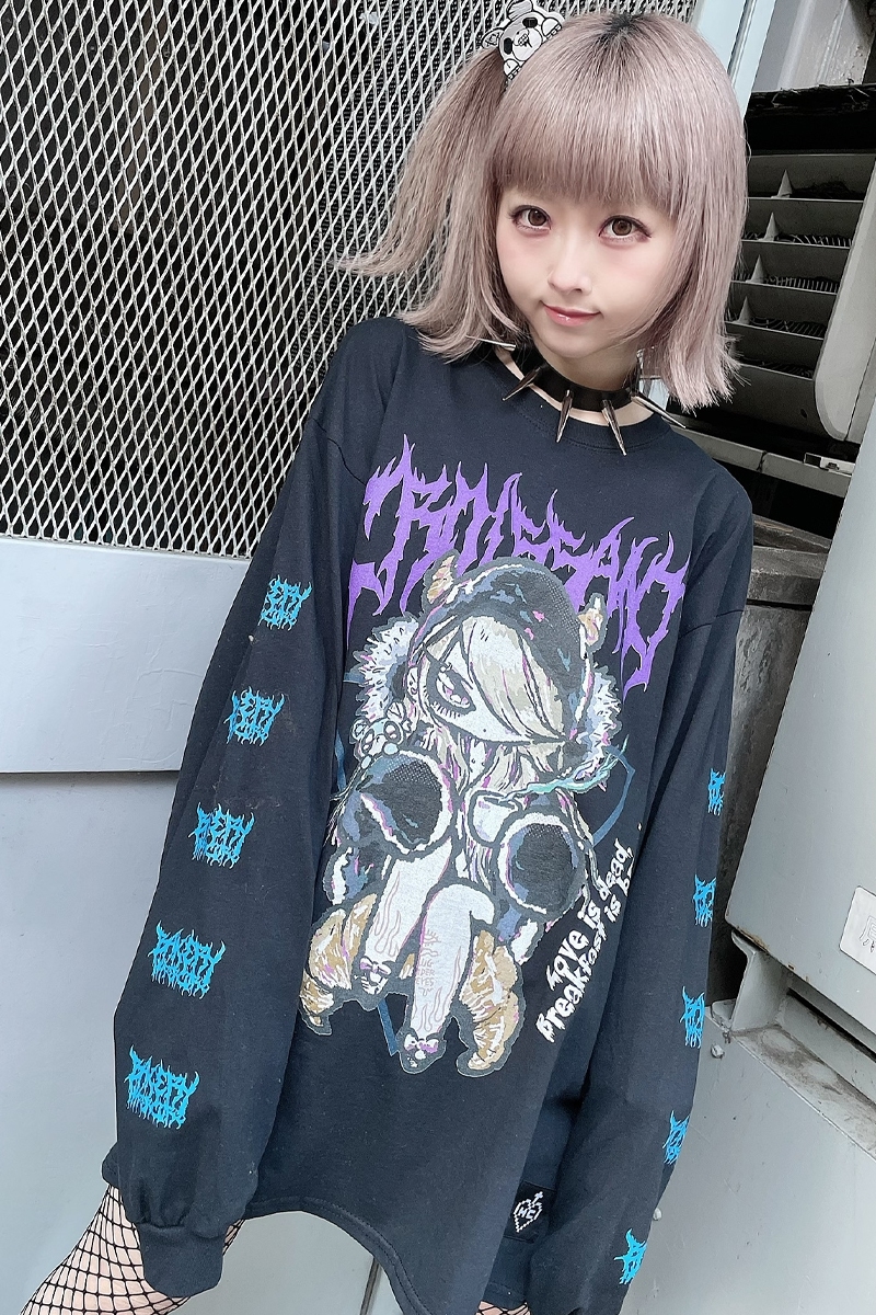 HYPER CORE　CROISSANT　ロングスリーブTシャツ　BLACK