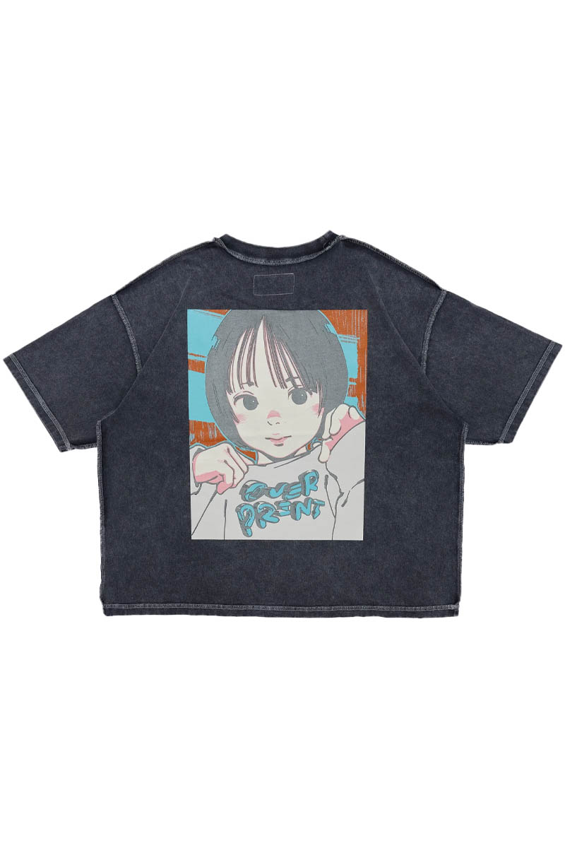 【お問い合わせ商品】over print POP ART pigment Tee Ver:21 GLOW IN THE DARK - Charcoal