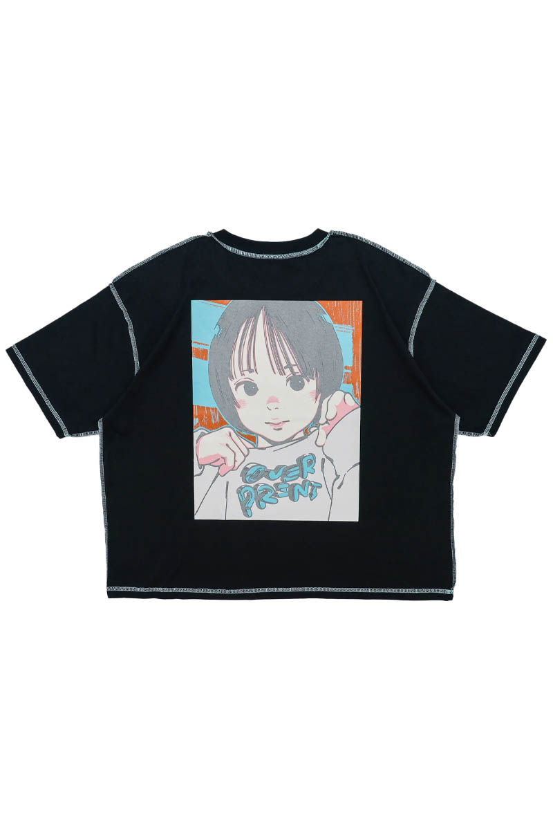 【お問い合わせ商品】over print POP ART Tee Ver:21 GLOW IN THE DARK - Black