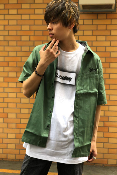 Subciety WORK SHIRT S/S-GLORIOUS- GREEN