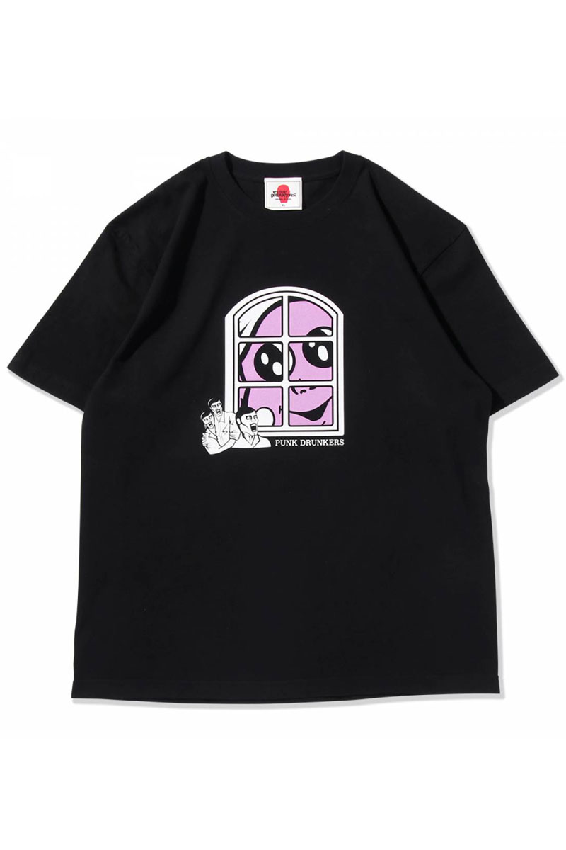 PUNK DRUNKERS 大きな小人TEE - BLACK