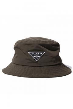 【予約商品】PUNK DRUNKERS 逆三角ロゴHAT - KHAKI