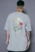 Subciety(サブサエティ) FLOWER PRAYING HANDS TEE GRAY