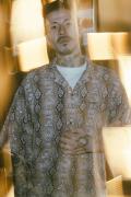 Subciety(サブサエティ) RAYON GARA SHIRT BROWN