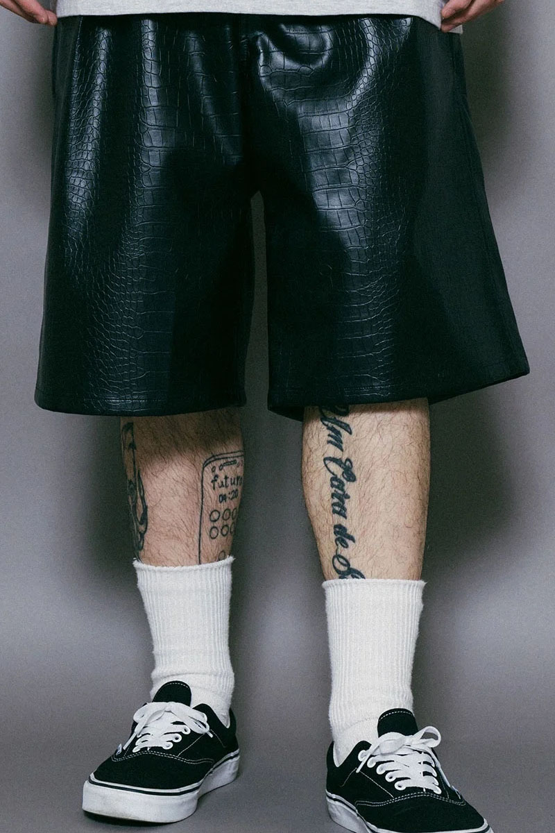 Subciety(サブサエティ) CROCODILE BAMUDA SHORTS BLACK