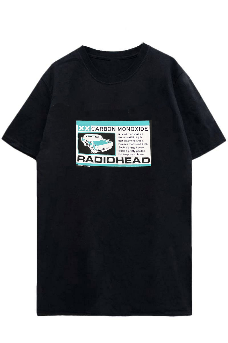 RADIOHEAD UNISEX T-SHIRT: CARBON PATCH / ロックファッション RADIOHEAD UNISEX T-SHIRT: CARBON PATCH / ロックファッション
