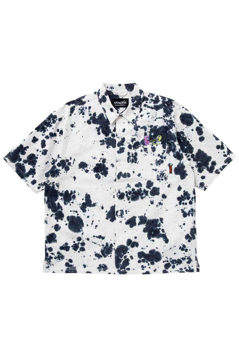 TOY MACHINE (トイマシーン) TIE DYE SS LOOSE SHIRTS WHITE