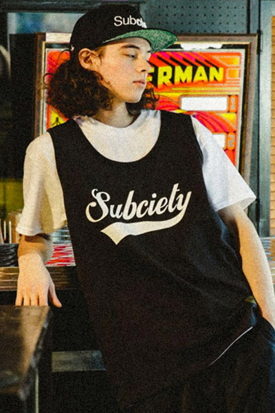 Subciety TANK TOP-GLORIOUS- BLK/WHT