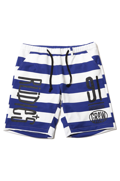 RUDIE'S 85002 DRAWING BORDER SHORTS BLUE/WHITE