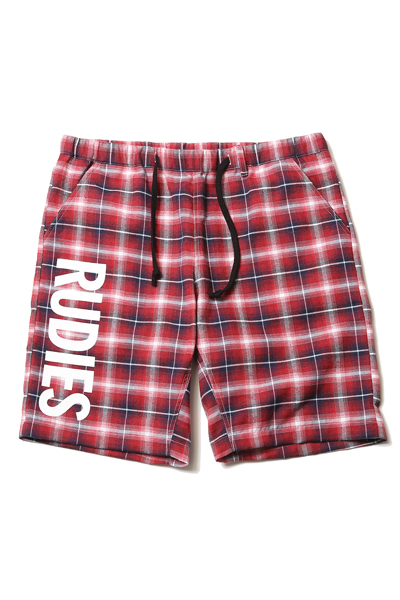 RUDIE'S 85005 PAISLEY CHECK SHORTS RED