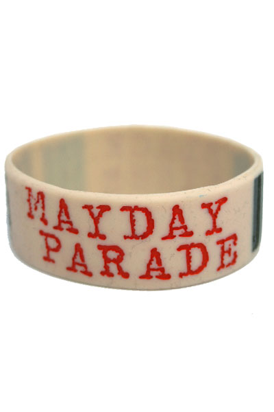 MAYDAY PARADE  Lines White  Wristband