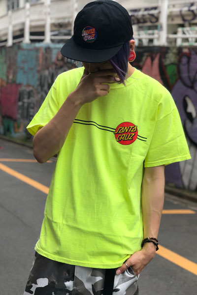 SANTA CRUZ Classic Dot S/S T-Shirt Green (Neon Yellow)