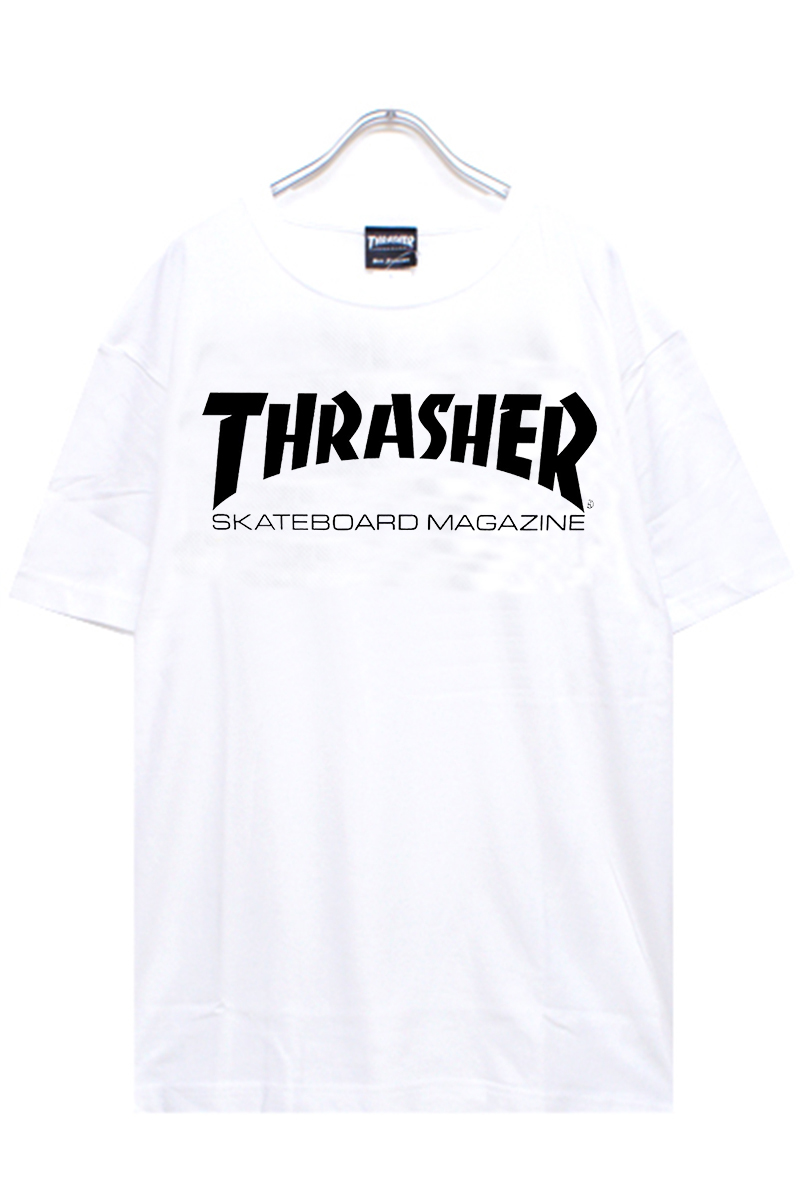 THRASHER (スラッシャー) TH8101 Mag LogoTee WH/BK