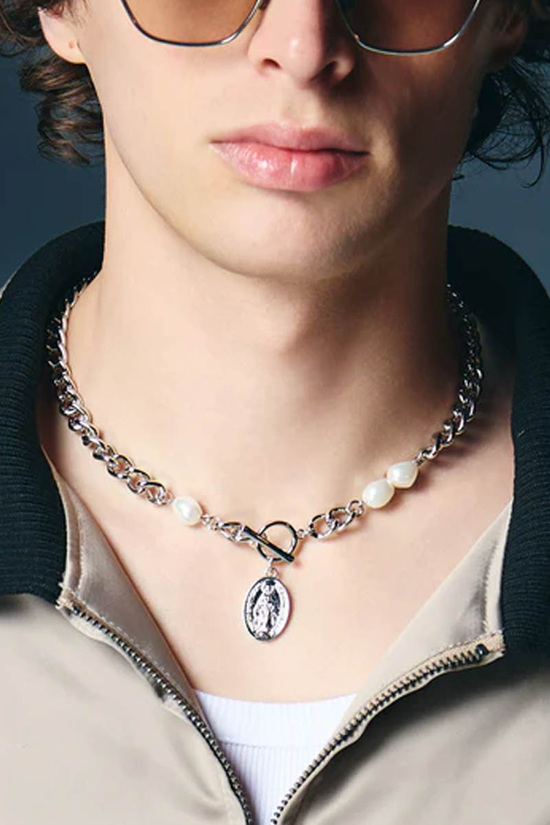 【予約商品】glamb(グラム) Maria Pearl Necklace / マリアパールネックレス - Silver