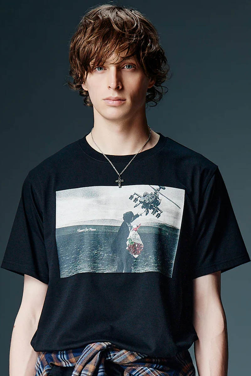 【予約商品】glamb(グラム) Flowers T-Shirt / フラワーTシャツ - Black