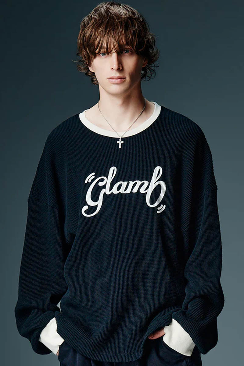【予約商品】glamb(グラム) All Purpose Waffle Cutsew / オールパーポーズワッフルカットソー - Black