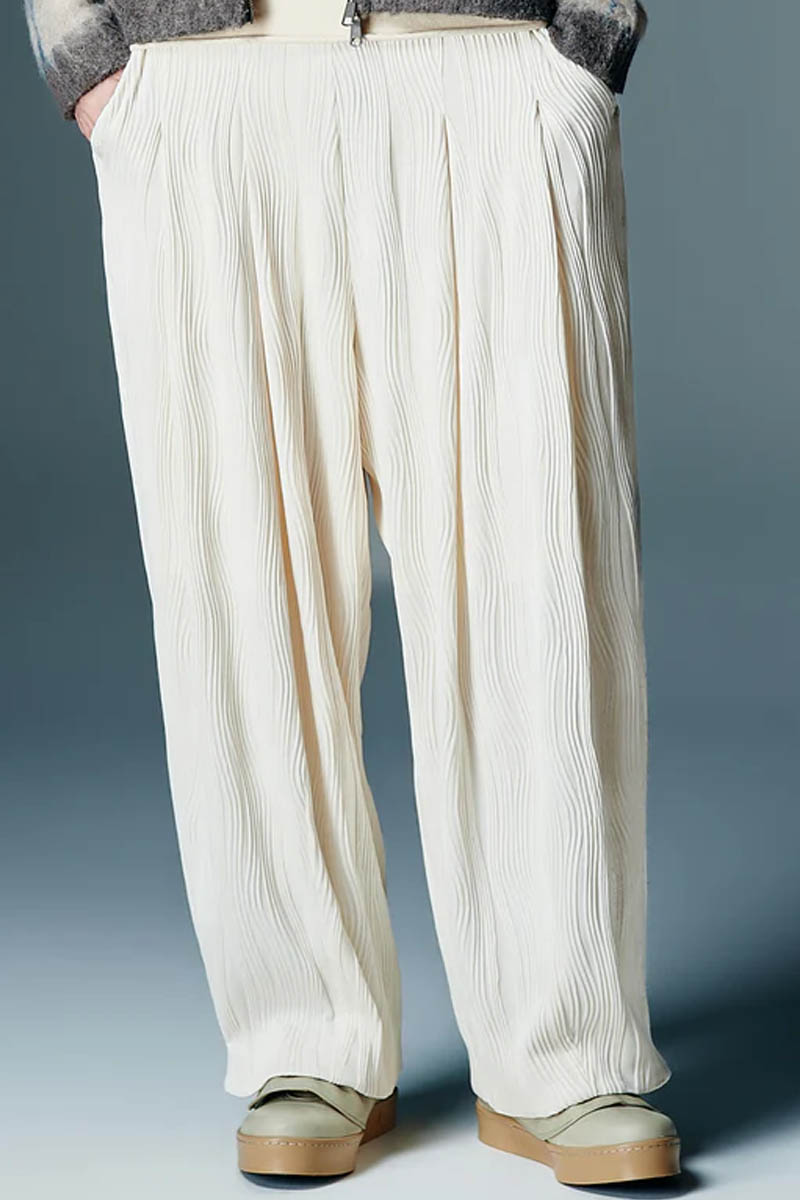 【予約商品】glamb(グラム) Willow Crepe Pants / ウィロークレープパンツ - White
