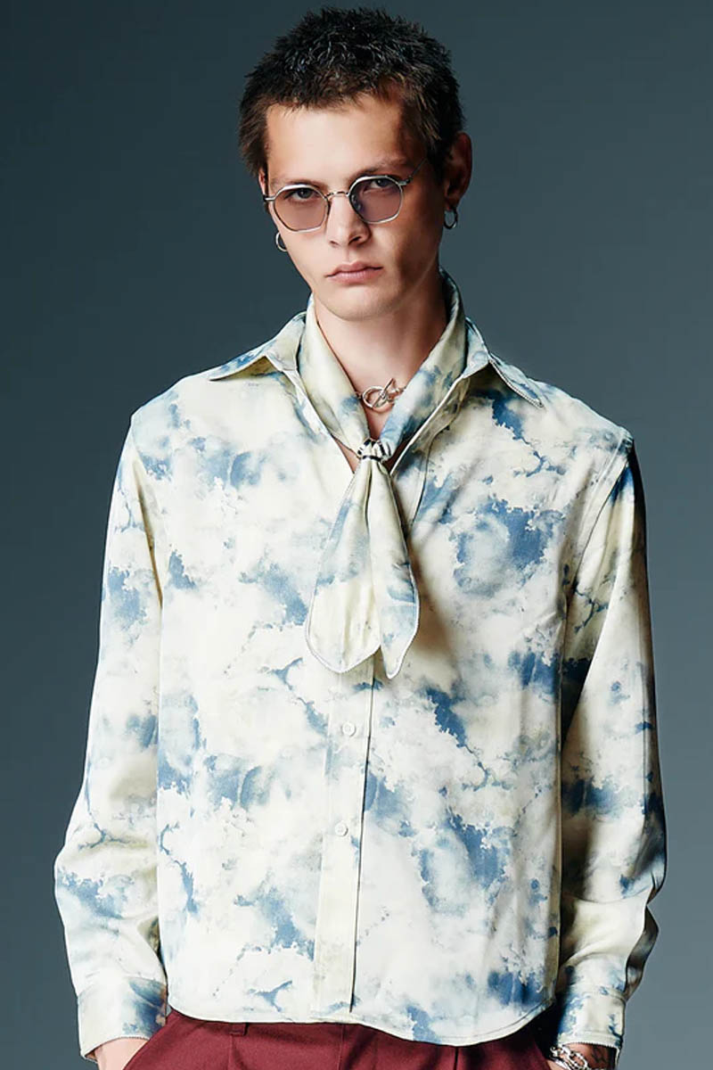 【予約商品】glamb(グラム) Studs Line Shirt II / スタッズラインシャツII - Ivory