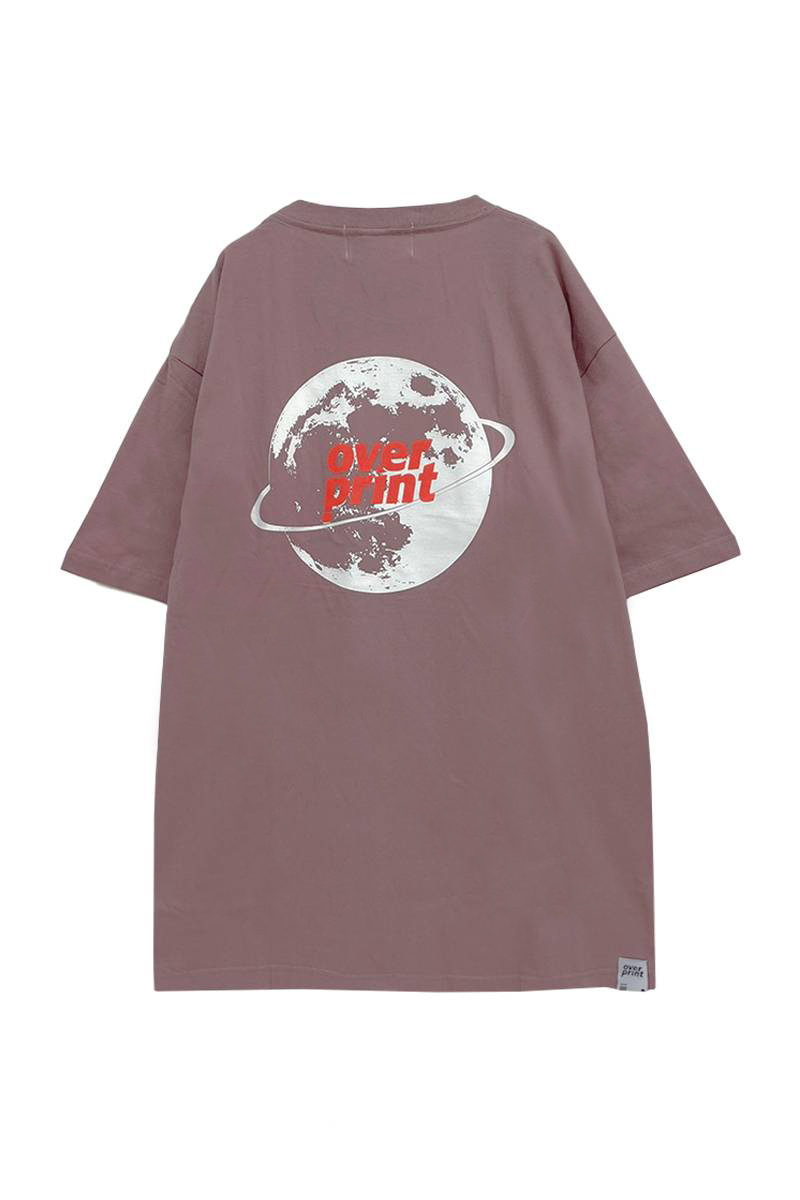 over print (オーバープリント) planet Tee (azuki)