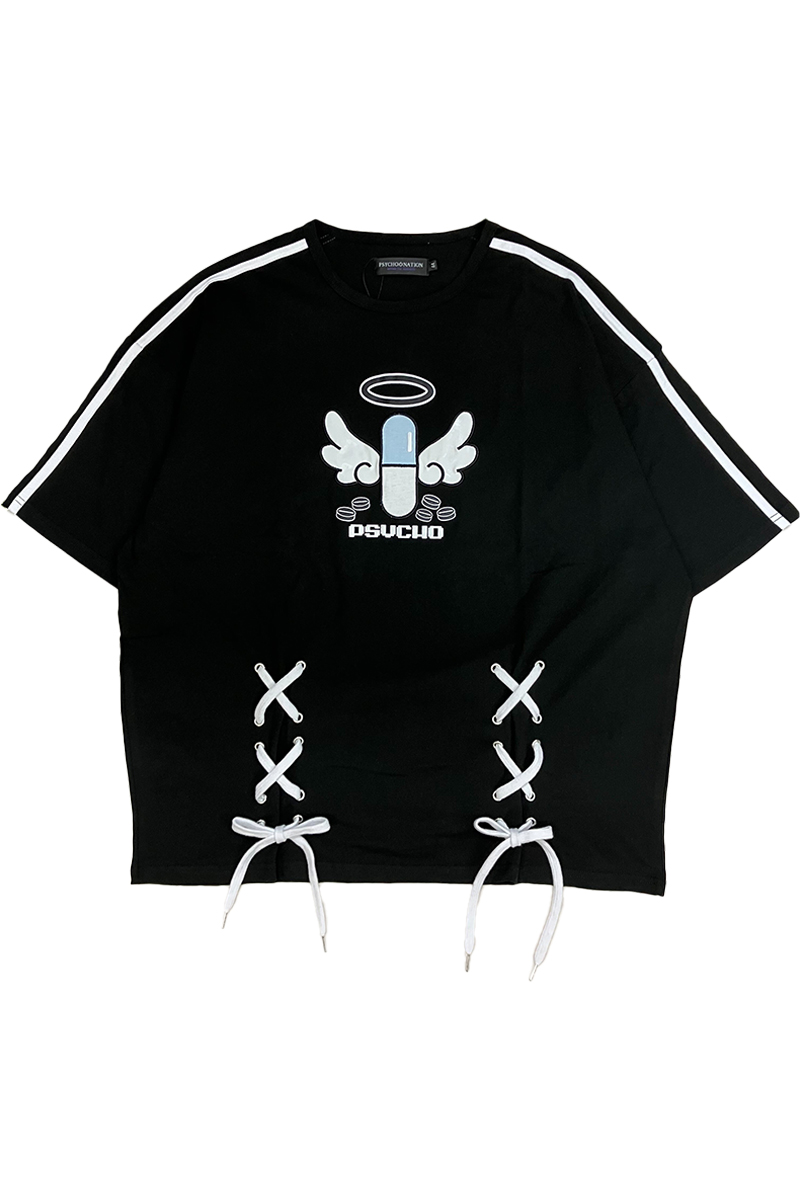 PSYCHO NATION (サイコネーション) お薬天使TEE BLACK