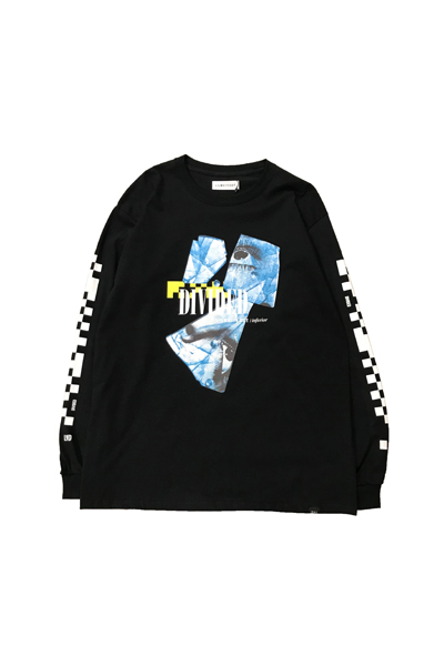 LILWHITE(dot) (リルホワイトドット) LW-18SU-T01 -DIVIDED- L/S TEE BLK