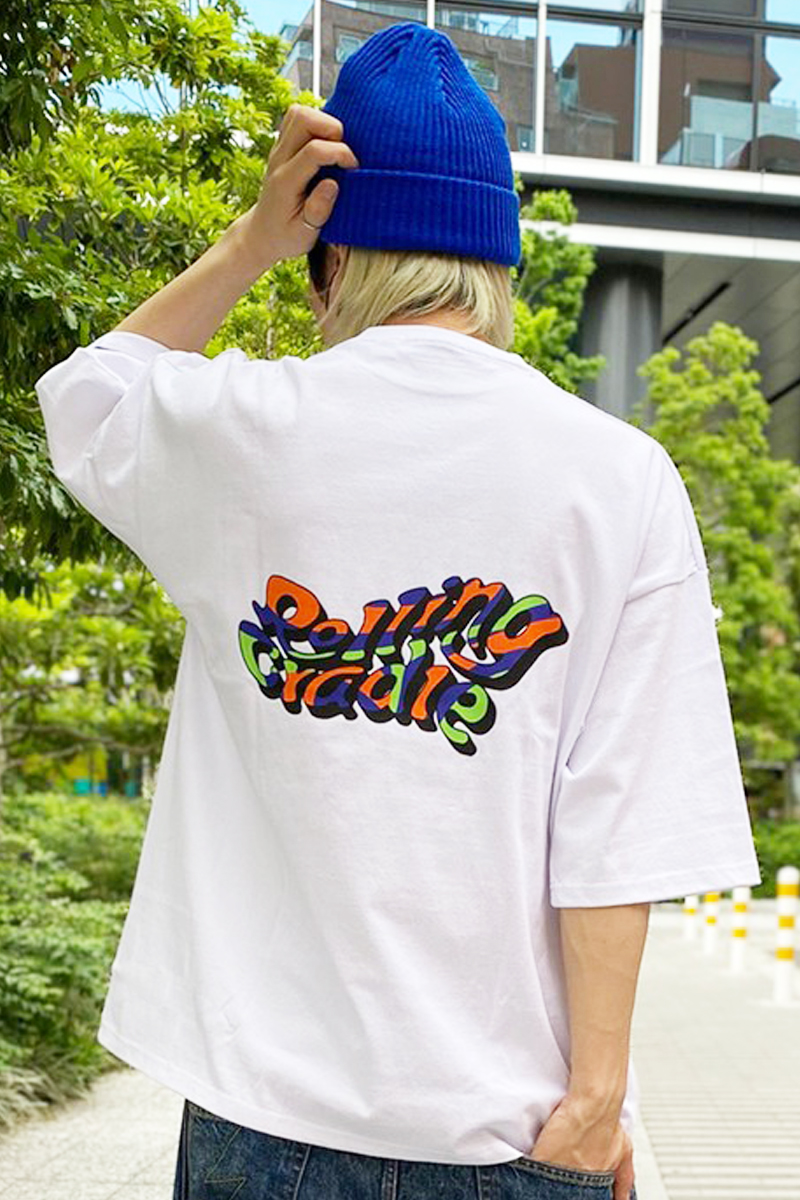 ROLLING CRADLE DRAW LOGO SUPER BIG TEE / WHITE