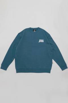 over print (オーバープリント) Plane sweatshirt blue