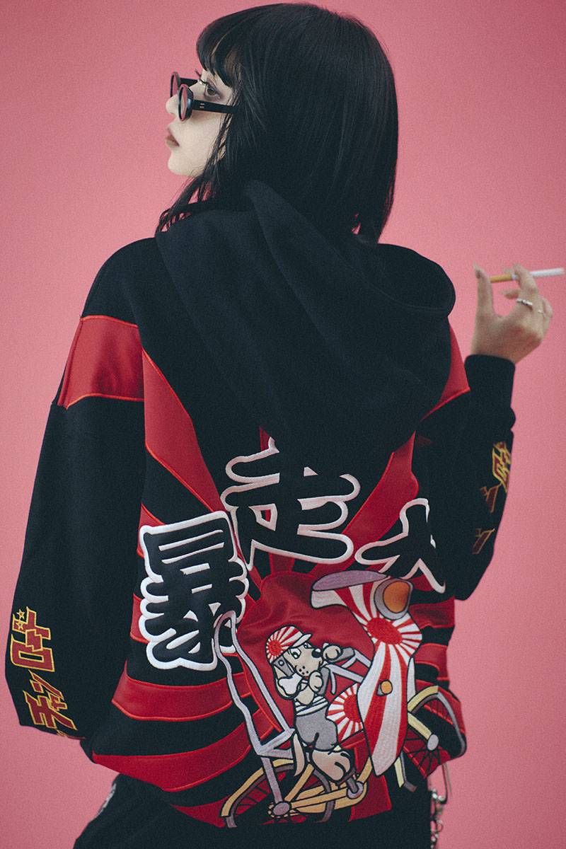【予約商品】GALFY (ガルフィー) 二代目暴走犬パーカー BLACK
