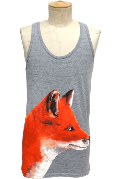 EMAROSA Side Fox Tr-Blend Heather Grey - TankTop