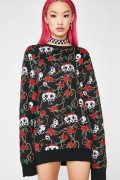 RIPNDIP Dead Rose Knit Sweater (Black)