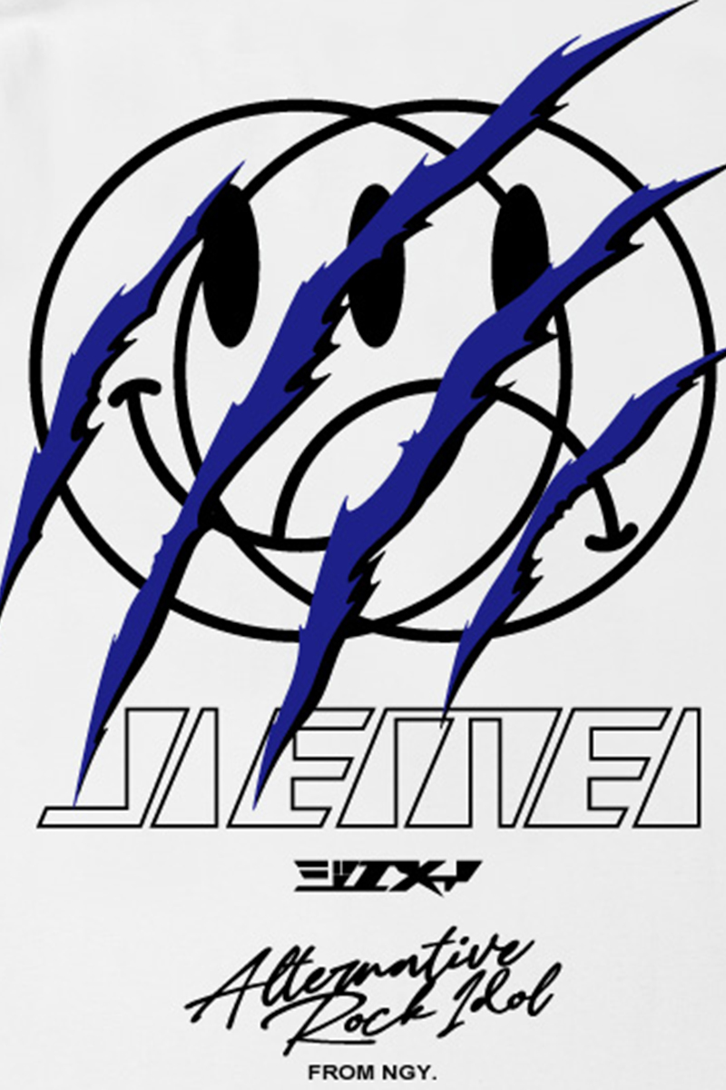 ジエメイ×DI:VISION×ゲキクロ コラボTシャツ WHITE / ロック