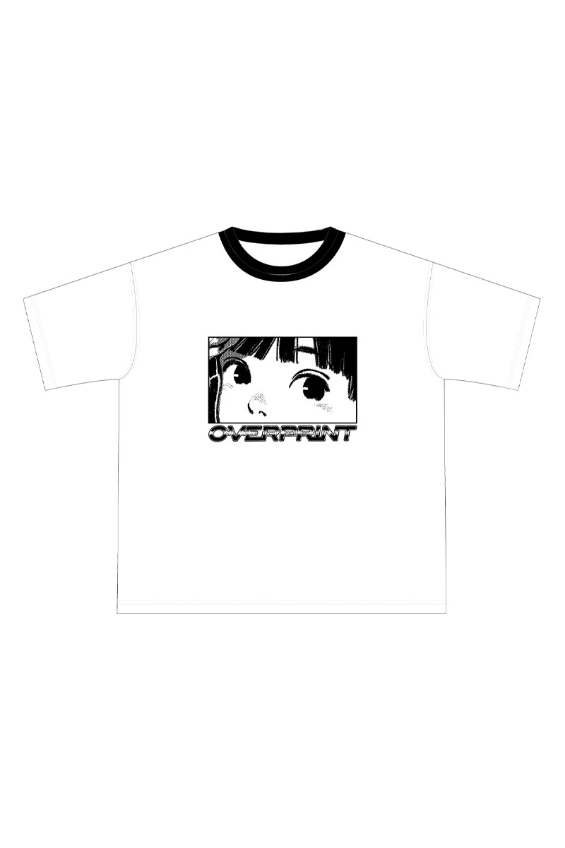 over print (オーバー・プリント) EYES Ladies mini Tee - White