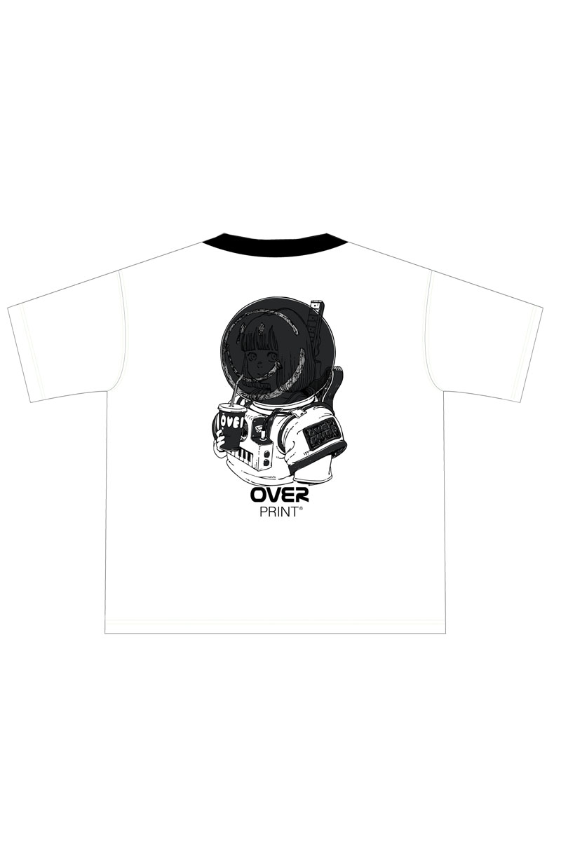over print (オーバー・プリント) Protective Tee - White