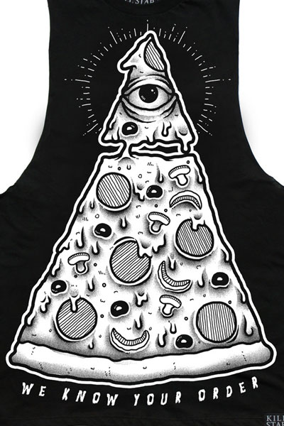 ロックファッション バンドグッズのgekirock Clothing Kill Star Clothing Pizza Order Muscle Tank B ロックファッション バンドグッズのgekirock Clothing Kill Star Clothing Pizza Order Muscle Tank B