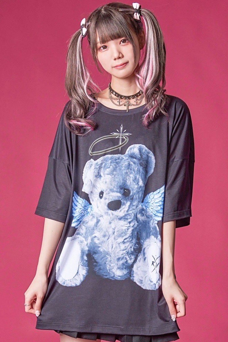 TRAVAS TOKYO【トラバストーキョー】Angel bear BIG Tee Black
