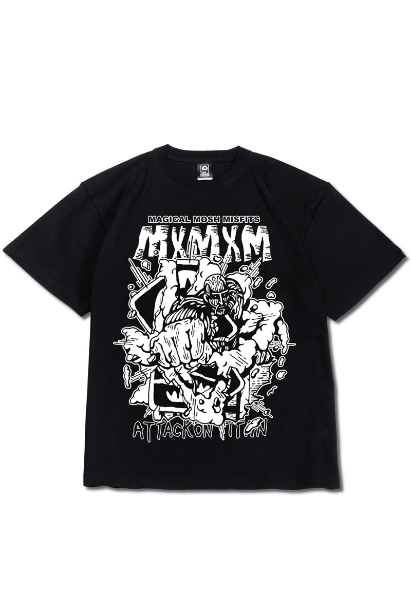 進撃の巨人xMAGICAL MOSH MISFITS(マジカルモッシュミスフィッツ) “MAGICAL MOSH TITAN” TEE BLACK