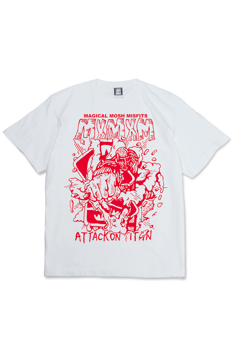 進撃の巨人xMAGICAL MOSH MISFITS(マジカルモッシュミスフィッツ) “MAGICAL MOSH TITAN” TEE WHITE