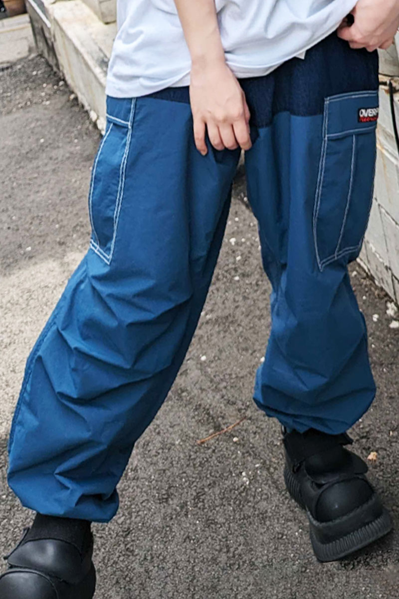 over print (オーバープリント) docking pants navy
