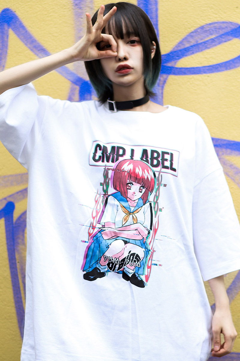 CMP LABEL (シーエムピーレーベル)　SAILORgirl oversized T-shirt（yam-yamBRAINS）